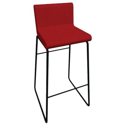Tabouret CYCLO ass/dos enduit PVC M1 Groseille pied Noir thumbnail image 1