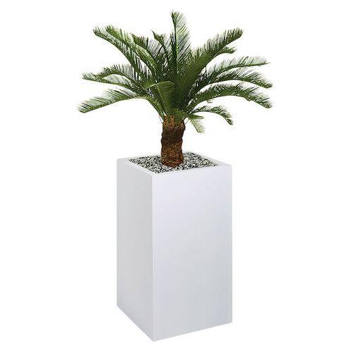 Bac haut métal O'CARRE Blanc sur roulettes Palmier thumbnail image 1