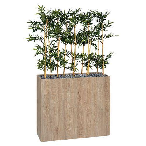 Illustration de : Jardinière bois BOSCO Bambous