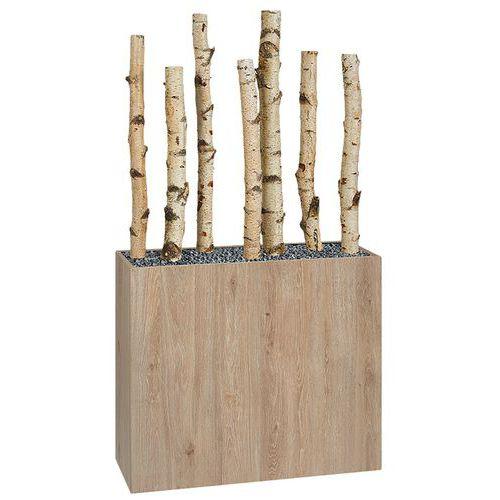 Illustration de : Jardinière bois BOSCO mobile Bouleau