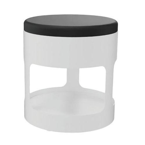 Pouf OROND mobile Blanc assise enduit PVC M1 Anthracite thumbnail image 1