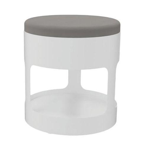 Pouf OROND mobile Blanc assise tissu M1 Gris foncé thumbnail image 1