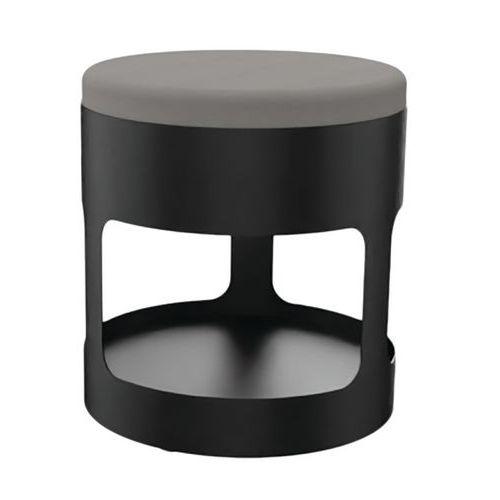 Pouf OROND mobile Noir assise tissu M1 Gris foncé thumbnail image 1