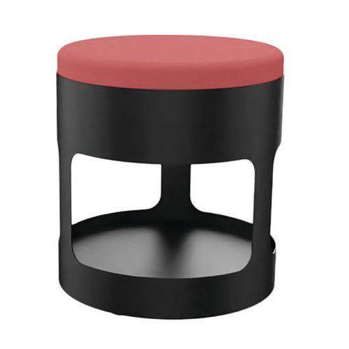 Pouf OROND mobile Noir assise tissu M1 Corail thumbnail image 1