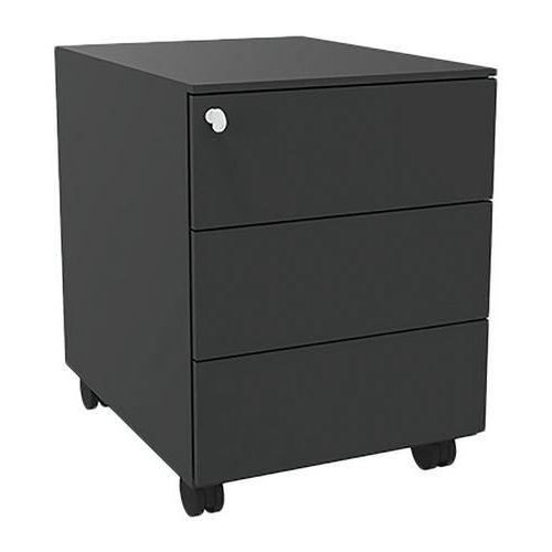 Caisson mobile métal 3 tiroirs rangement anthracite thumbnail image 1