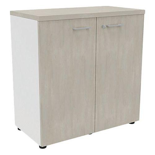 Armoire portes battantes haut. 89 cm blanc/béton thumbnail image 1