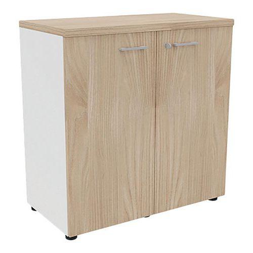 Armoire portes battantes haut. 89 cm blanc/orme thumbnail image 1