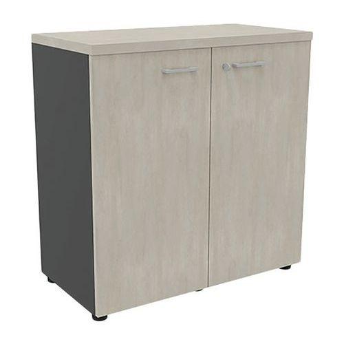Armoire portes battantes haut. 89 cm anthracite/béton thumbnail image 1