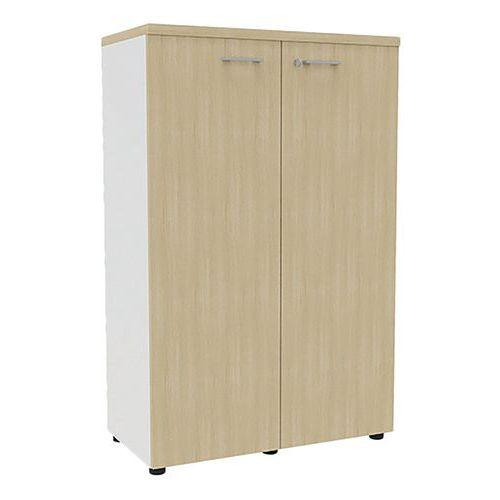 Armoire portes battantes haut. 134 cm blanc/chêne thumbnail image 1