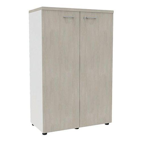 Armoire portes battantes haut. 134 cm blanc/béton thumbnail image 1