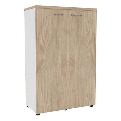 Armoire portes battantes haut. 134 cm blanc/orme thumbnail image 1