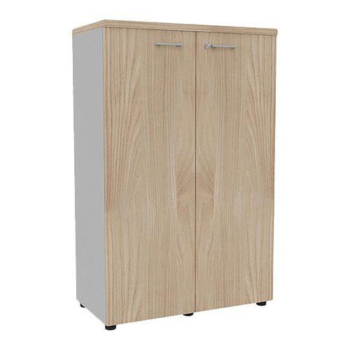 Armoire portes battantes haut. 134 cm alu/orme thumbnail image 1