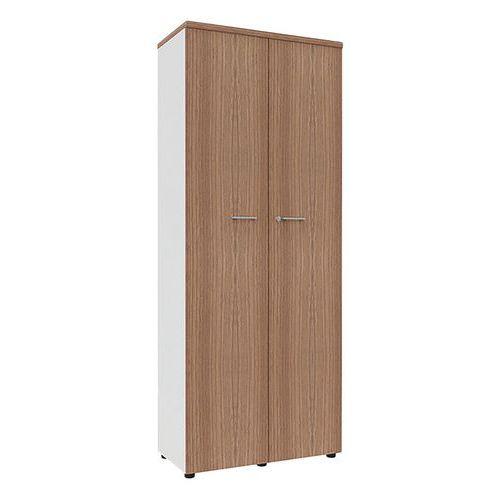 Armoire portes battantes haut. 217 cm blanc/noyer thumbnail image 1