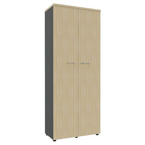 Armoire portes battantes haut. 217 cm anthracite/chêne thumbnail image 1
