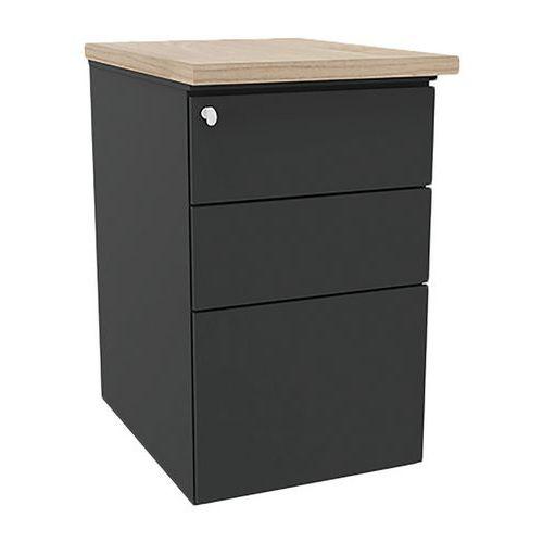 Illustration de : Caisson hauteur de bureau IDEA métal profondeur 60 cm