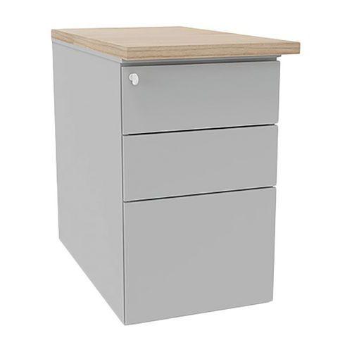 Illustration de : Caisson hauteur de bureau IDEA métal profondeur 80 cm
