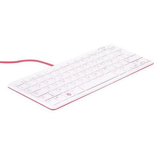 Illustration de : Clavier blanc rouge azerty pour Rasberry pi - Rasberry