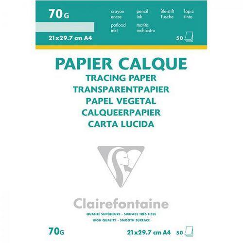 Feuille de papier calque 70 g (Bloc de 50) thumbnail image 1
