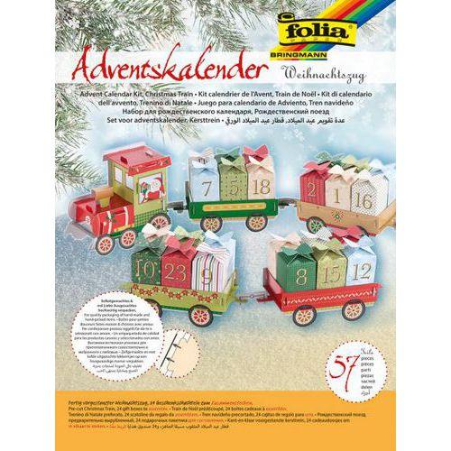 Illustration de : Kit calendrier de l avent en carton : le train de noël - Folia