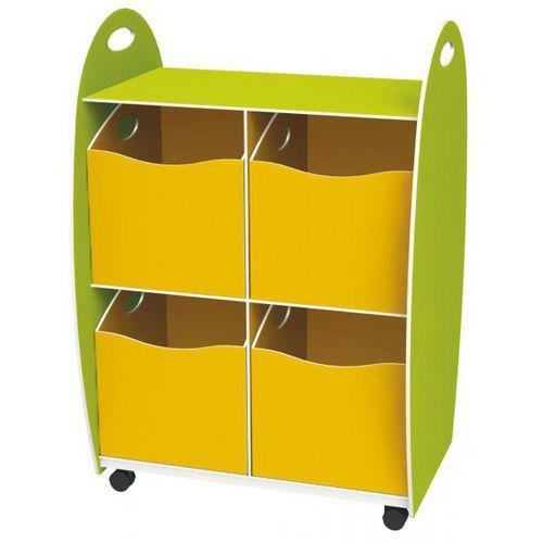 Illustration de : Bac de rangement 4 tiroirs - Paperflow