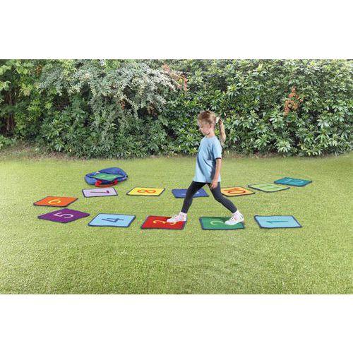 Illustration de : Lot 24 mini-tapis ext chiffres et couleurs 40x40cm