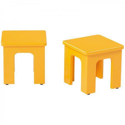 Illustration de : Tabouret orange vitamine - Nathan