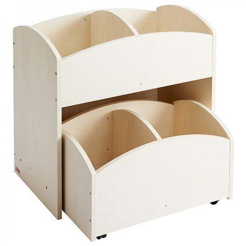 1 bac à livres 2 cases haut + 1 bac à livres 2 cases bas - Teinte hêtre - Offre spéciale thumbnail image 1