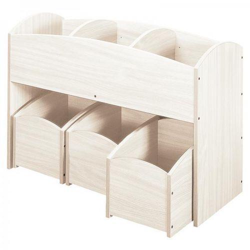 1 bac à livres 3 cases haut bouleau + 1 lot de 3 bacs à livres 1 case bouleau - Offre spéciale thumbnail image 1