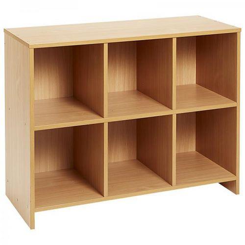 Meuble bas à grandes cases - Teinte Hêtre thumbnail image 1