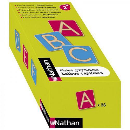 Illustration de : Pistes graphiques lettres capitales - Nathan