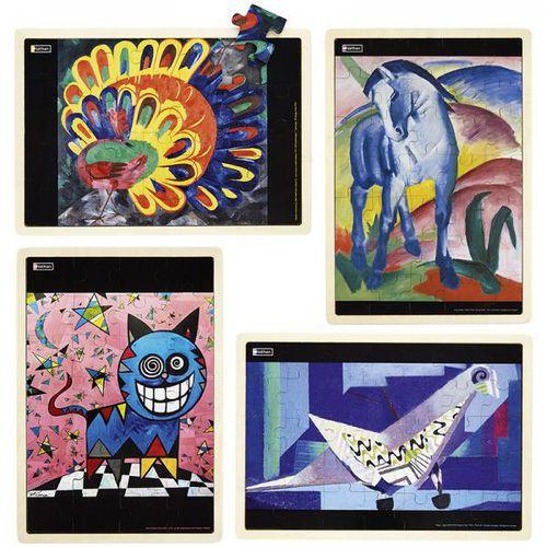 Illustration de : Lot de 4 puzzles - L'art et les animaux - Nathan