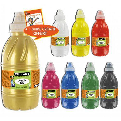 Assortiment 8 flacons 500 ml gouache mate translucide - Cleopatre fullname image