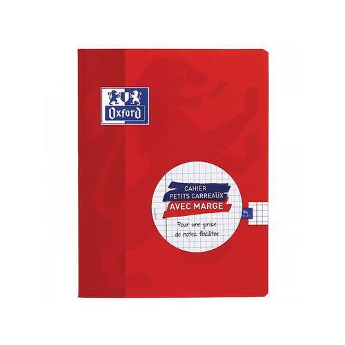 Illustration de : Cahier 96 pages 17x22 5x5 margé couleurs assorties color life - Oxford