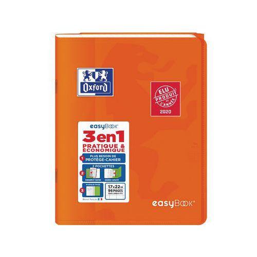 OXFORD Cahier EasyBook 17x22cm Grands Carreaux Seyès 96 Pages Agrafées Couverture Polypro Orange thumbnail image 1