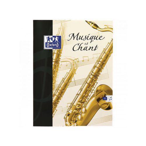 OXFORD Cahier Musique 24x32cm Réglure Grands Carreaux & Réglure Musique 48 Pages Agrafées Couverture Carte Col thumbnail image 1