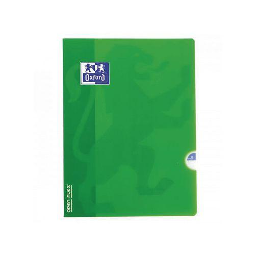 OXFORD Cahier OpenFlex 24x32 Grands Carreaux Seyès 96 Pages Agrafées Couverture Polypro Vert thumbnail image 1