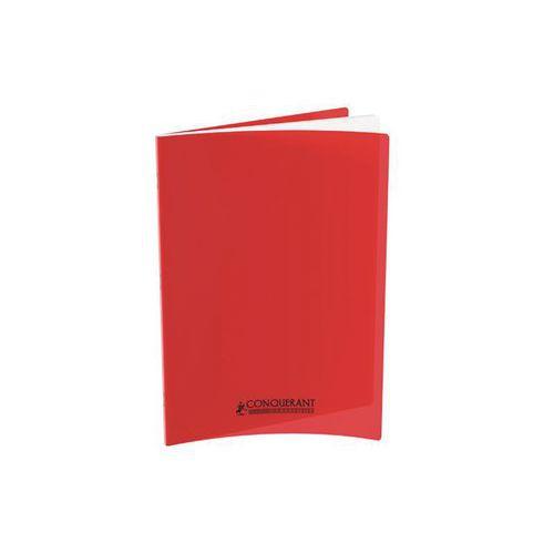 Cahier Conquérant Classique agrafé 24x32cm 96 pages 90g Uni Rouge Polypro thumbnail image 1