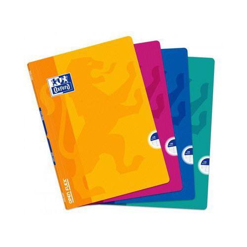 OXFORD Cahier OpenFlex A4 Grands Carreaux Seyès 140 Pages Agrafées Couverture Polypro Coloris Assortis thumbnail image 1
