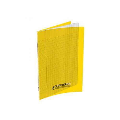 Cahier Conquérant Classique agrafé A4 140 pages 90g grands carreaux seyès Jaune Polypro thumbnail image 1