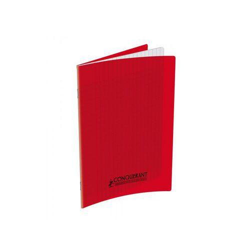 Cahier Conquérant Classique agrafé A4 140 pages 90g grands carreaux seyès Rouge Polypro thumbnail image 1