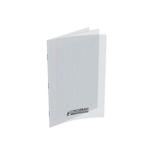 CONQUERANT Cahier Classique A4 Grands Carreaux Seyès 140 Pages Agrafées Couverture Polypro Incolore thumbnail image 1