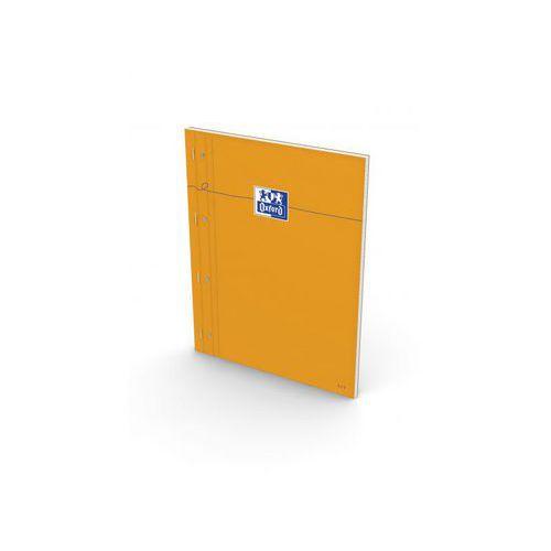 OXFORD Bloc-Notes Perforé Orange A4+ Grands Carreaux Seyès 80 Feuilles Agrafées Côté Couverture Carte Enduite thumbnail image 1