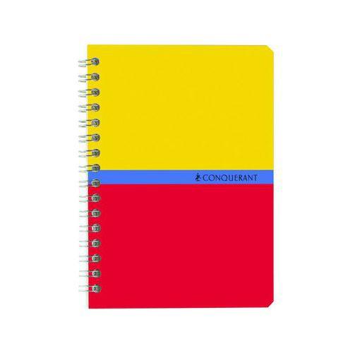 Illustration de : Carnet 180 pages A6 5x5 coloris assortis - Conquerant