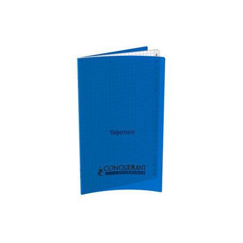 CONQUERANT Classique Répertoire 11x17cm Grands Carreaux Seyès 96 Pages Agrafées Couverture Polypro Bleu thumbnail image 1