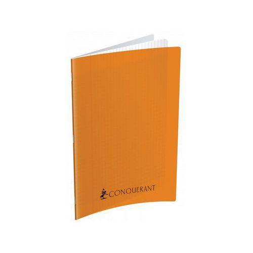 CONQUERANT Cahier A4 Grands Carreaux Seyès 192 Pages Agrafées Couverture Polypro Orange thumbnail image 1