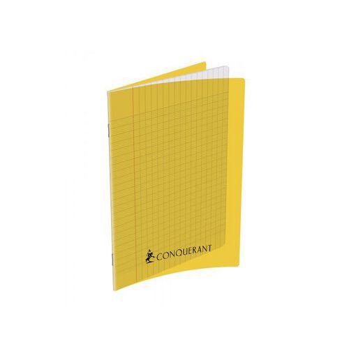 CONQUERANT Cahier Classique 17x22cm Grands Carreaux Seyès 192 Pages Agrafées Couverture Polypro Jaune thumbnail image 1