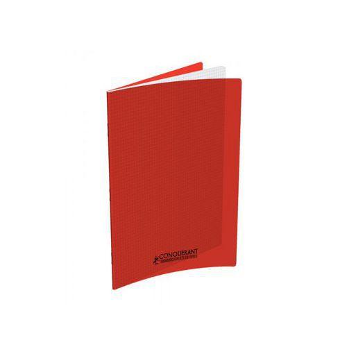 CONQUERANT Cahier Classique A4 Petits Carreaux 5mm 96 Pages Agrafées Couverture Polypro Rouge thumbnail image 1