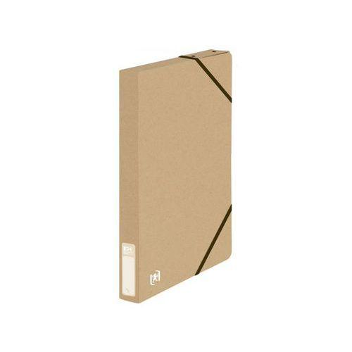 Boîte Capacité Standard Touareg 24x32cm Dos 35mm avec Elastique Couverture Carte Recyclée Beige Naturel thumbnail image 1
