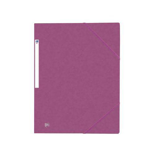 OXFORD Chemise 3 Rabats Top File + A4 avec Elastique Couverture Carte Prune thumbnail image 1
