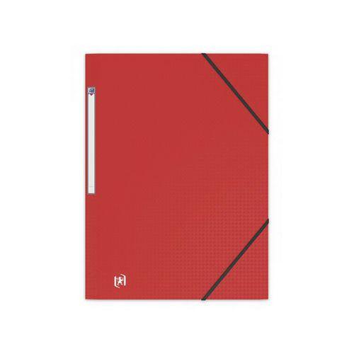OXFORD Chemise 3 Rabats Memphis A4 avec Elastique Couverture Polypro Rouge thumbnail image 1